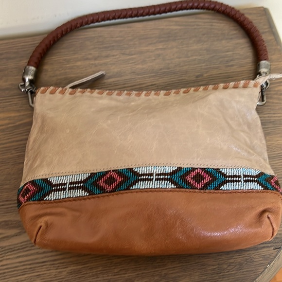 The Sak Beaded Shitake Indio Leather Small Shoulder
Satchel Style 10578 - Picture 2 of 15